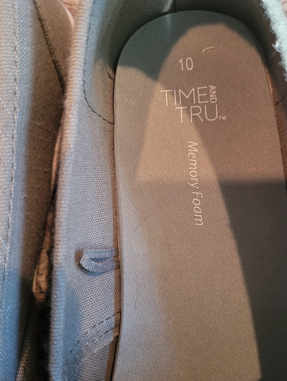 Time and Tru Gray Memory Foam Slip-On Sneakers - Picture 4 of 5